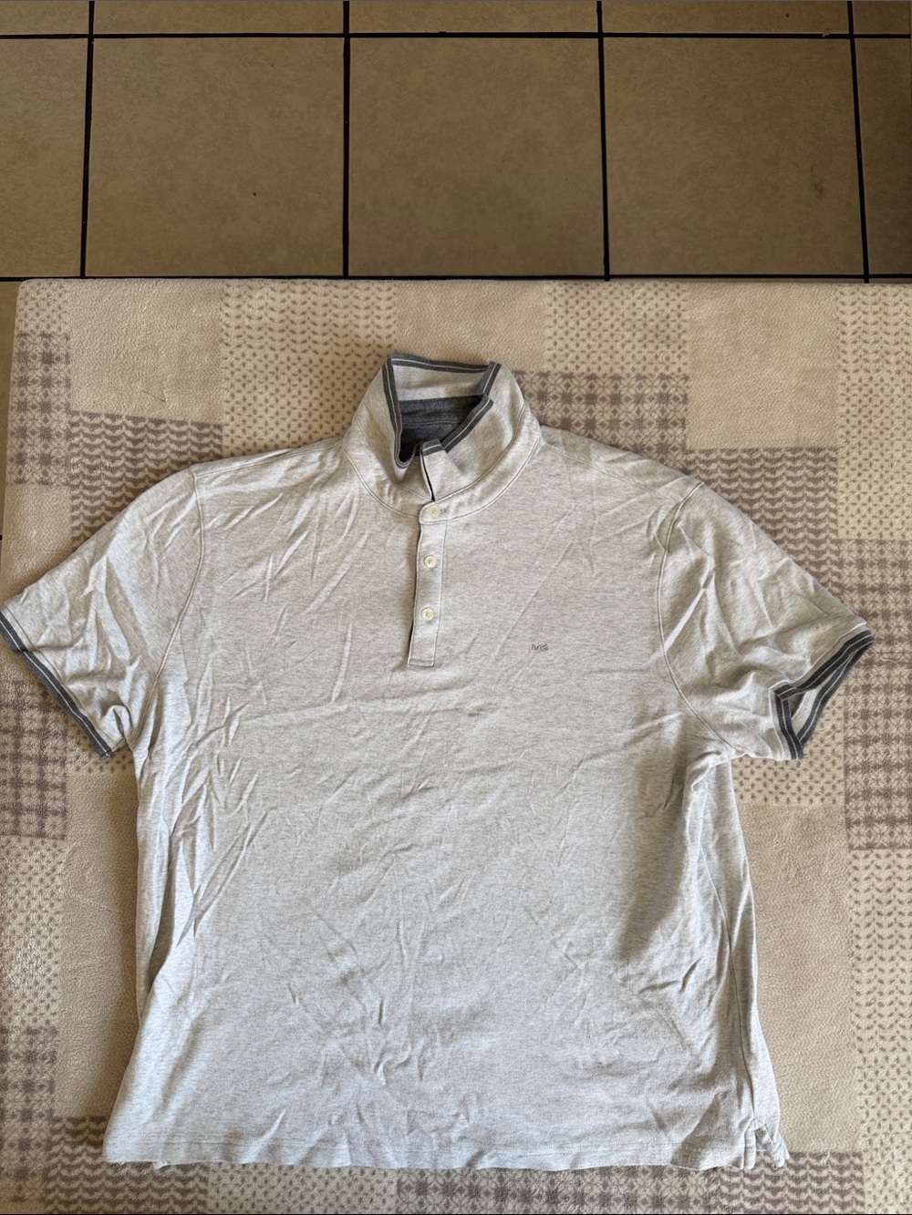Michael Kors Light Gray Polo with Dark Trim